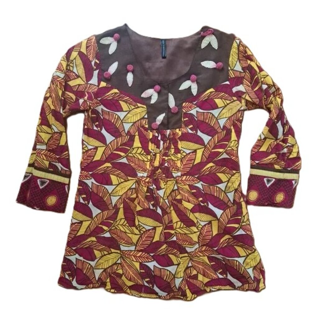 Kas Designs long sleeve light cotton tunic